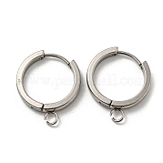 Фурнитура для сережек-колец huggie hoop из нержавеющей стали 201 STAS-A167-01O-P