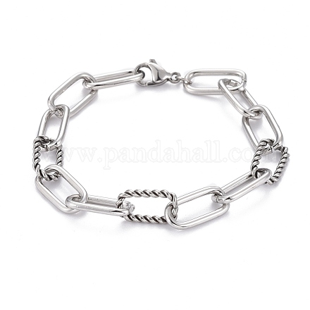 Браслеты-скрепки из нержавеющей стали 304 BJEW-F412-02P-1
