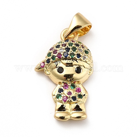 Латунные микро проложить кубического циркония подвески KK-H433-09B-G-1