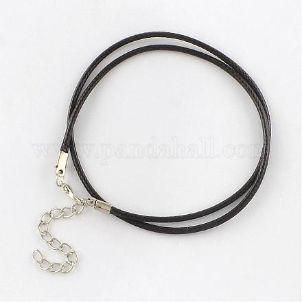 Воском хлопка ожерелье шнура материалы MAK-S032-2mm-113-1