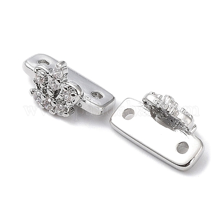 Латунный микро pave прозрачный кубик циркония подвески KK-C031-04P-1