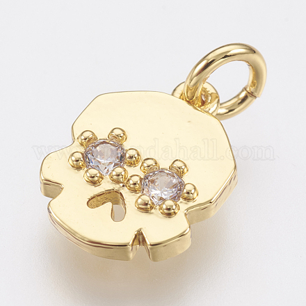 Латунные микро проложить кубического циркония подвески ZIRC-F083-012G-RS-1
