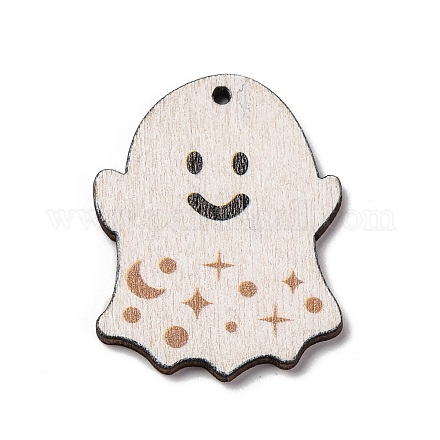 Деревянные подвески с односторонним принтом WOOD-B009-01C-1