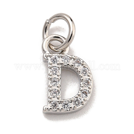 Буквица из латуни с подвесками из кубического циркония KK-Q814-26D-P-1