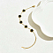 Stainless Steel Cable Chain Bracelets with Lobster Claw Clasp, Acrylic Flower Link Bracelet for Women, Real 18K Gold Plated, 6-3/4 inch(17cm)
