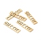 201 Stainless Steel Pendants, Laser Cut, Moon Phase Bar Charm, Golden, 35x8x1mm, Hole: 1.8mm