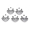 Tarnish Resistant 201 Stainless Steel Charms, Laser Cut, Fan, Stainless Steel Color, 13x13x1mm, Hole: 1.2mm