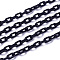 ABS Plastic Cross Chains, Black, 14.9 inch~15.35 inch(38~39cm), 8mm