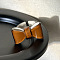 Bowknot Resin Open Cuff Rings for Women, Sienna, Inner Diameter: 17mm