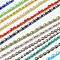 Electroplate Glass Beads Strands, AB Color Plated, Faceted Teardrop, Mixed Color, 15x10mm, Hole: 1mm, 46~48pcs/strand, 69~72cm