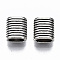 Tibetan Style Alloy Beads, Lead Free & Cadmium Free, Grooved Oval, Antique Silver, 9.5x8x5mm, Hole: 6x3.5mm, about 1050pcs/1000g