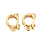 Brass Pendants Bails, Cadmium Free & Nickel Free & Lead Free, Oval, Real 18K Gold Plated, 10.5x7.5x2.5mm, Hole: 1.5mm