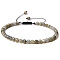 Adjustable Women's Labradorite Beaded Bracelet, with Simple and Versatile Hand-wove Bead, Show in Picture