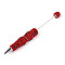 Resin & Polymer Clay Pave Rhinestone Ball-Point Pen, Iron Beadable Pen, for DIY Personalized Pen with Jewelry Beads, Ladybug, 147.5~151x15~20mm