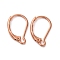 304 Stainless Steel Leverback Earring Findings, Real Rose Gold Plated, 16.5x10x2mm, Pin: 1mm