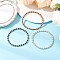3Pcs Bohemian Style Glass Seed Beaded and Brass Beaded Stretch Bracelets for Women, Mixed Color, Inner Diameter: 2-1/8 inch(5.5cm)