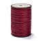 Round Waxed Polyester Thread String, Micro Macrame Cord, Twisted Cord, for Leather Sewing Stitching, FireBrick, 0.55mm, about 131.23 yards(120m)/roll