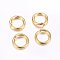 304 Stainless Steel Open Jump Rings, Real 24K Gold Plated, 7x1.2mm, Inner Diameter: 5mm