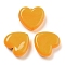 Heart Handmade Lampwork Beads, Orange, 19.5x20.5x6.5mm, Hole: 1.8mm