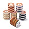 Segment Dyed Twisted Waxed Polyester Cord, Round, Mixed Color, 1mm, about 12.03 Yards(11m)/Roll