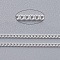 Brass Twisted Chains, Curb Chains, Unwelded, with Spool, Oval, Lead Free & Cadmium Free, Silver, 1.8x1x0.36mm, about 301.83 Feet(92m)/roll