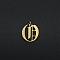 304 Stainless Steel Pendants, with Jump Ring, Old English, Letter, Laser Cut, Real 18K Gold Plated, Letter.O, 15x14x1mm, Hole: 3mm