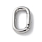 316 Stainless Steel Spring Gate Rings, Oval, Stainless Steel Color, 20x13x3mm