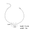 Stainless Steel Curb Chain Link Bracelets For Women, Moon, 5-7/8 inch(15cm)