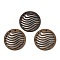 Walnut Wood Pendants, Flat Round, Coconut Brown, 30x2.5mm, Hole: 2mm