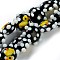 Handmade Lampwork Beads, Flower, Duck, Bumpy, Black, 21x19x10mm, Hole: 2mm