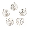 Non-Tarnish 201 Stainless Steel Pendants, Yin Yang with Moon & Star & Sun, Stainless Steel Color, 17x14.5x1mm, Hole: 1.5mm