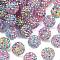 AB-Color Resin Rhinestone Beads, with Acrylic Round Beads Inside, for Bubblegum Jewelry, Colorful, 16x14mm, Hole: 2~2.5mm
