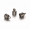 201 Stainless Steel Cord Ends, Stainless Steel Color, 7.2x5mm, Hole: 2mm, 3mm Inner Diameter