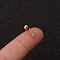 316L Surgical Stainless Steel Micro Pave Clear Cubic Zirconia Cartilage Earrings, Golden, Letter I, 6mm, Pin: 1.2mm