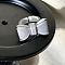 Bowknot Resin Open Cuff Rings for Women, Light Grey, Inner Diameter: 17mm