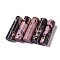 Natural Rhodonite Pendants, Column, 34~36x10~10.5mm, Hole: 2mm
