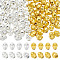 100Pcs 2 Colors Electroplated Non-magnetic Synthetic Hematite Beads, Grade AA, Skull, Mixed Color, 5.5x5.5x4.5mm, Hole: 1mm,  50pcs/color