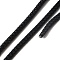 Braided Stainless Steel Cord, for DIY Craft, Textured Round, Black, 3mm, about 32.81 Feet(10m)/Roll
