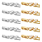 DICOSMETIC 10Pcs 2 Colors Extender Clasp Brass Cubic Zirconia Fold Over Extension Clasp Golden and Platinum Watch Band Extension Clasp for DIY Jewelry Making Repair, Hole: 3x3.7mm