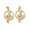 Brass Micro Pave Cubic Zirconia Pendants, Cadmium Free & Lead Free, Bird, Real 16K Gold Plated, 25x17x3.5mm, Hole: 5x3.5mm