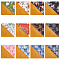 OLYCRAFT 12Pcs 12 Style Square Leather Corner Bookmarks Printed Imitation Leather Page Corners with Tartan Flower Prints Imitation Leather Book Accessories Book Corner Guards for Book Reading Lovers