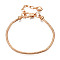 Brass European Style Bracelet Making, Nickel Free, with Iron Extender Chain, Light Gold, 190x2.5mm