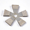 Resin & Wood Pendants, Trapezoid, Gainsboro, 18x12.5x3~4mm, Hole: 2mm