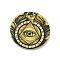 Non-Tarnish 201 Stainless Steel Pendants, Flat Round, Stainless Steel Color, Eye Pattern, 25x1mm, Hole: 1.8mm
