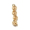 Brass 4 Coins Links Connector Charms, Cadmium Free & Nickel Free & Lead Free, with Jump Rings, Real 18K Gold Plated, 41x8x1.5mm, Hole: 2.5mm