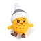 PVC Pendants, Potato Charms, Yellow, 51.5x37.5x21.5mm, Hole: 2.5mm