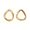 304 Stainless Steel Linking Rings, Twisted Teardrop, Golden, 15x12.5x2mm, Inner Diameter: 8.5x11mm