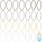 200Pcs 4 Color Brass Linking Rings, Oval, Mixed Color, 40x20x1mm, 50pcs/color
