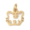 304 Stainless Steel Pendants, Twelve Chinese Zodiac Charms, with Jump Ring, Tiger, 10.5x11x0.9mm, Hole: 3.1mm