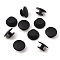 Nylon Buttons, Garment Accessories, Black, 12x6mm